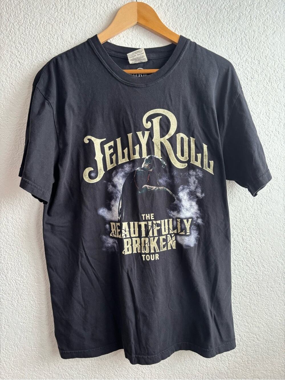 Jelly Roll The Beautifully Broken Tour 2024 Music T-Shirt Black Large